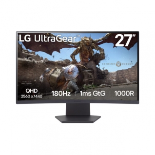 Monitor Curvo LG UltraGear | 27" | QHD | 2560 x 1440 (VA) | 180 Hz | 1 ms (GtG) | FreeSync | 27GS60QC-B