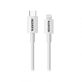 Cable ADATA USB C (Macho) - Lightning (Macho) | 1 metro | Color Blanco | Carga rápida | AMFICPL-1M-CWH
