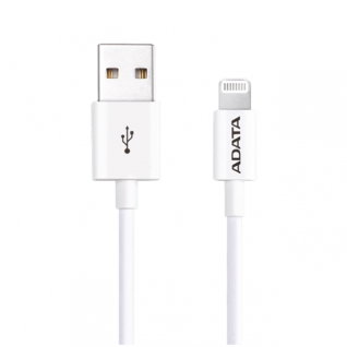 Cable de Carga Lightning ADATA Sync & Charge | USB-A / Lightning | 1 m | Certificación Apple MFi | iPhone / iPad / iPod | Blanco | AMFIPL-1M-CWH