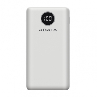 Powerbank ADATA P20000QCD | Carga Rápida | Hasta 3 Dispositivos Simultáneos | USB-A / USB-C | Blanco | AP20000QCD-DGT-CWH