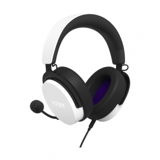 Diadema Alámbrica NZXT Relay | Micrófono Unidireccional Desmontable | Audio Hi-Res | DTS Headphone: X (Audio 3D) | PC / Mac / PlayStation / Xbox / Switch / Móvil | Blanco | AP-WCB40-W2