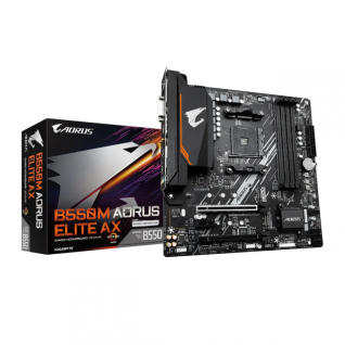 Tarjeta Madre GIGABYTE B550M AORUS ELITE AX (rev. 1.3) | Micro ATX | AM4 | AMD B550 | DDR4 | Wi-Fi 6E | Bluetooth 5.3 | B550M AORUS ELITE AX