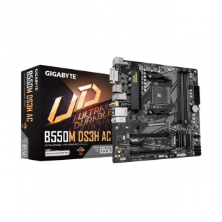 Tarjeta Madre GIGABYTE B550M DS3H AC (rev. 1.7) | Micro ATX | Socket AM4 | DDR4 (Hasta 128GB) | HDMI / DIsplayPort | B550M DS3H AC REV. 1.7