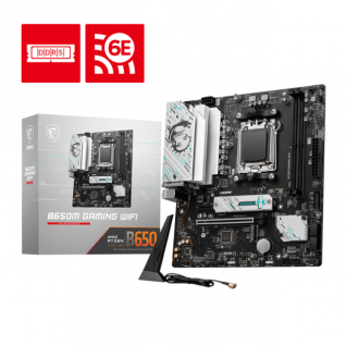 Tarjeta Madre MSI B650M GAMING WIFI | AMD B650 | AM5 | DDR5 | mATX | AMD Wi-Fi 6E | Bluetooth® 5.3 | B650M GAMING WIFI