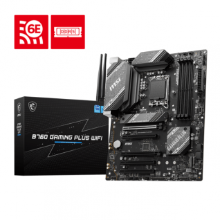 Tarjeta Madre MSI B760 GAMING PLUS WIFI | ATX | INTEL B760 | LGA 1700 | DDR5 | Intel Wi-Fi 6E | Bluetooth 5.3 |  B760 GAMING PLUS WIFI