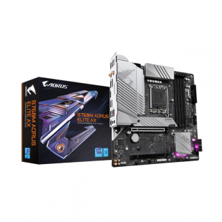 Tarjeta Madre GIGABYTE B760M AORUS ELITE AX | Micro ATX | LGA1700 | Intel B760 | RAM DDR5 / 256GB Máx | HDMI x1 / DisplayPort x1 | Wi-Fi 6 / Bluetooth 5.3 | B760M AORUS ELITE AX