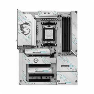 Tarjeta Madre MSI B850 GAMING PLUS WIFI PZ | ATX | Socket AM5 | Chipset AMD B850 | 4 x DDR5 (Hasta 256GB) | 1 x DisplayPort | Wi-Fi 7 | Bluetooth 5.4 | Blanco / Negro | B850 GAMING PLUS WIFI PZ