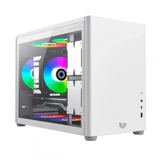 Gabinete Balam Rush Eris Frost | Mini-ITX | Cristal Templado | Sin Fuente | Blanco | BR-935647