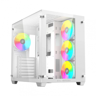 Gabinete Balam Rush Tank Pro GM930 | Media Torre | ATX / Micro-ATX / Mini-ITX | USB 3.0 / USB 2.0 | Cristal Templado | Blanco | BR-935951