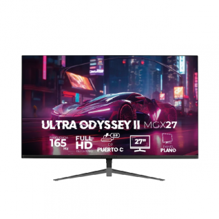 Monitor Gamer Plano Balam Rush Ultra Odyssey II MGX27 | 27" | 1920 x 1080 (FHD) | VA | 180 Hz | 1 ms | FreeSync / G-Sync | HDMI 1.4 / DisplayPort 1.2 / USB-C / Jack 3.5mm | Negro | BR-938297