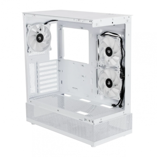 Gabinete Balam Rush Tank Super 9200 TB | Media Torre | ATX / Micro ATX / Mini ITX | 2 x USB A / 1 x USB C | Incluye 3 Ventiladores ARGB | Cristal Templado Panor&aacute;mico | Blanco | BR-938730