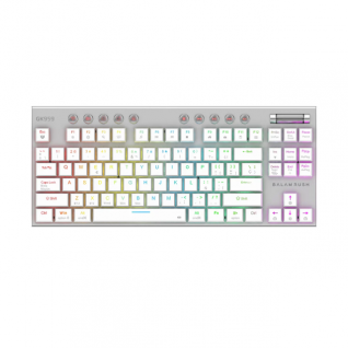 Teclado Gamer Mecánico Inalámbrico Balam Rush Dominate Expert GK959 | 80% | Switch Brown | Teclas Multimedia | 2.4 GHz / Bluetooth 5.0 / Cable | Español | RGB | Blanco | BR-940412