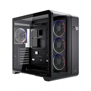 Gabinete Balam Rush Tank Expert Curve 7400 | Mid-Tower | ATX / Micro-ATX / ITX | USB 2.0 / 3.0 | 4 Ventiladores Incluidos | Sin Fuente | Negro | BR-941594