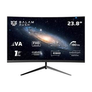 Monitor Curvo Acteck Balam Rush Andromeda MAG24Y | 23.8" | FHD | 1920 x 1080 (VA) | 180 Hz | 1 ms | R1800 | FreeSync / G-Sync | RGB | Negro | BR-943031