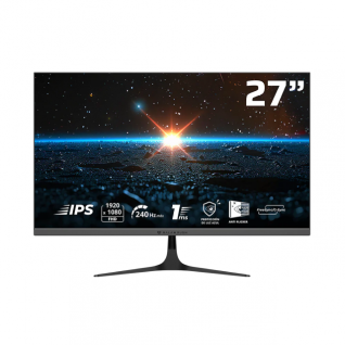 Monitor Gamer Plano Balam Rush Cosmos Edge MCE27P | 27" | 1920 x 1080 (FHD) | IPS | 240 Hz | 1 ms (MPRT) | FreeSync / G-Sync | HDMI 2.0 / DisplayPort 1.4 / Jack 3.5mm | Negro | BR-944120