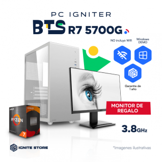 PC IGNITER BTS - RYZEN 7 5700G + MONITOR GAMER MSI 21.5"