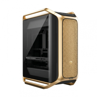 Gabinete Cooler Master COSMOS ALPHA Gold | Torre Completa | EEB / E-ATX / ATX / Micro-ATX / Mini-ITX | USB-C 3.2 / USB-A 3.2 | Incluye 3 Ventiladores | Cristal Templado | 2 Barras de Iluminaci&oacute;n ARGB en la Base | Negro / Oro | C700-GGNN-S00