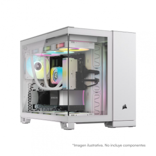 Gabinete Corsair iCUE LINK 2500X RGB | Mid-Tower | Micro-ATX/Mini-ITX | Micro-ATX/Mini-ITX (Conector inverso) | 2 Ventiladores iCUE LINK preinstalados | Color Blanco | CC-9011268-WW