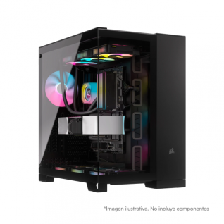 Gabinete Corsair iCUE LINK 6500X RGB | Semitorre | E-ATX/ATX/mATX/MiniITX | Micro-ATX/Mini-ITX (Conector inverso) | 3 Ventiladores iCUE LINK preinstalados | Color Negro | CC-9011269-WW