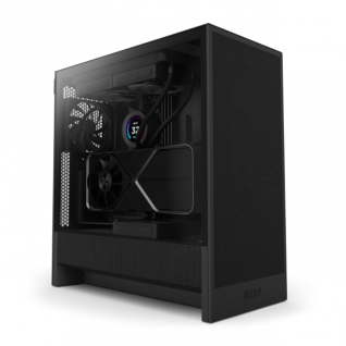Gabinete NZXT H5 Flow | Torre Completa | E-ATX / ATX / Micro-ATX / Mini-ITX | USB 3.2 | Cristal Templado | 2 Ventiladores Pre-Instalados | Negro | CC-H52FB-01