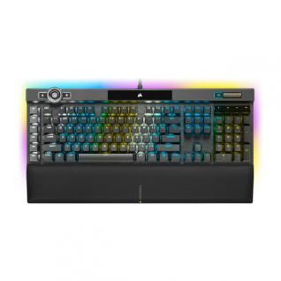 Teclado mecánico Corsair K100 RGB | Alámbrico | Switch Cherry MX Speed | Full Size (110 Teclas) | Color Negro | Inglés | CH-912A014-NA
