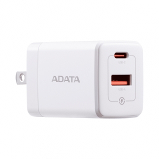 Cargador USB de Pared ADATA GaN de 35W | Carga Rápida | Hasta 2 Dispositivos Simultáneos | USB-A / USB-C | Blanco | CHARGERU-0352-QCPDWH