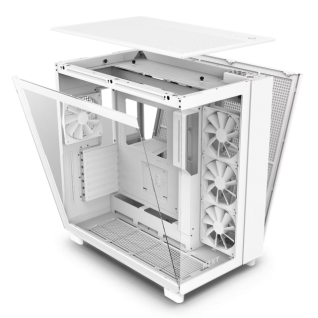 Gabinete NZXT H9 Flow Blanco | 4 ventiladores | Cristal Templado | CM-H91FW-01