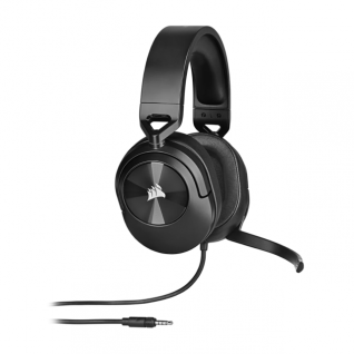 Diadema Corsair HS55 STEREO | Alámbrico | 1.8 Metros | 3.5mm | Micrófono Omnidireccional |  PC, PS4/5, Xbox 1 / X | S | Negro | CA-9011260-NA