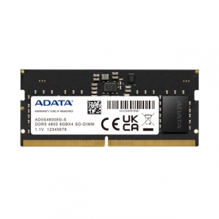 Memoria RAM Adata DDR5 8GB | 4800MHz | On-Die ECC | CL40 | SO-DIMM | AD5S48008G-S