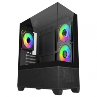 Gabinete Cooler Master Elite 490 | Mini Tower | Compatible Micro-ATX / Mini-ITX | USB 3.0 | 3 Ventiladores Instalados | Sin Fuente de Poder | Color Negro | E490-KHNN-S00