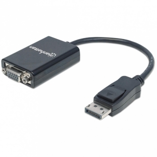 Manhattan Cable DisplayPort Macho a VGA (D-Sub) Hembra | 60Hz | 15cm | Negro | 151962