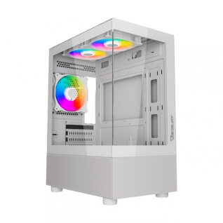 Gabinete Ocelot Gaming Glass EW7 | Micro ATX / ITX | USB 2.0 / 3.0 | Cristal Templado | Blanco | CS-1006