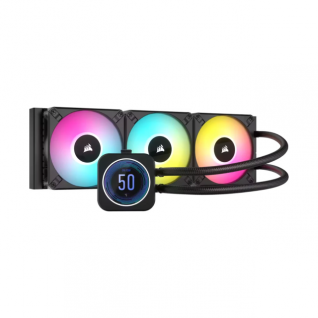 Enfriamiento Líquido Corsair iCUE H150i ELITE LCD XT | 360mm | Ventiladores AF RGB ELITE 120mm | Intel 1851 / 1700 | AMD AM4 / AM5 | Color Negro | CW-9060075-WW
