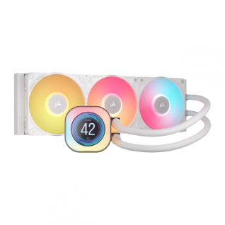 Enfriamiento Líquido Corsair iCUE LINK TITAN 360 RX LCD | 3x120mm |  300 - 2100 RPM |  10 - 36 dBA | Pantalla LCD Personalizable | Intel LGA1851/1700 | AMD AM5/AM4 | Color Blanco | CW-9061026-WW