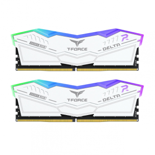 Kit de Memoria RAM DDR5 32GB (16GB x 2) | 5200MHz | TeamGroup T-Force Delta RGB White | FF4D532G5200HC40CD01