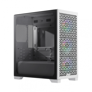 Gabinete Cooler Master Elite 302 | Mini Torre | Micro-ATX / Mini-ITX | USB-C 3.2 / USB-A 3.2 | Cristal Templado | Incluye 3 Ventiladores ARGB | Blanco | E302-WGNN-SAZ