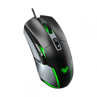 Mouse Gamer Al&aacute;mbrico AULA Wind F816 | 12,800 DPI | 7 Botones Programables | 13 Modos de RGB | Negro | F816 Wired Gaming Mouse Black