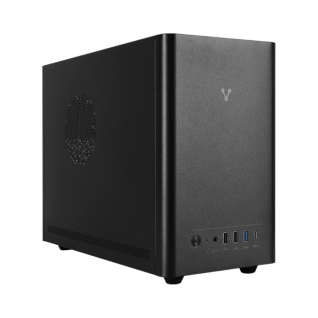 Gabinete MiniTorre Vorago GAB-210 | Micro-ATX | Mini-ITX | USB 3.0 / 2.0 / Tipo C | Inluye Fuente de Poder de 500W y 1 ventilador 80mm | GAB-210-BK