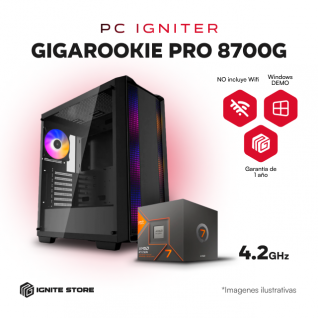 PC IGNITER GIGAROOKIE PRO R7 8700G - 16GB + 500GB SSD
