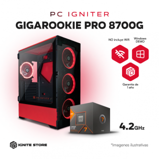 PC IGNITER GIGAROOKIE PRO R7 8700G - 16GB + 500GB SSD