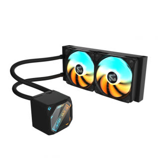 Enfriamiento L&iacute;quido GIGABYTE GAMING 240 | 240 mm | 500 a 2200 RPM | 13.8 a 35.8 dBA | AM5 / AM4 | LGA 1851 / 1700 / 1200 / 115X | ARGB | Negro | GP-GIGABYTE GME 240