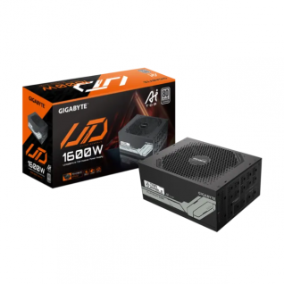 Fuente de Poder GIGABYTE UD1600PM PG5 AI TOP | 1600W | 80 PLUS Platinum | 16-pin ATX 3.1 | 190 mm | Full Modular | Negro | GP-UD1600PM-PG5