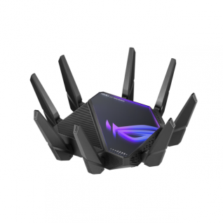 Router Gamer ASUS ROG Rapture GT-AXE16000 | Wi-Fi 6 / 6E | Quad-Band 2.4 GHz / 5 GHz-1 / 5 GHz-2 / 6 GHz | AiMesh | Controles Parentales | Negro | GT-AXE16000