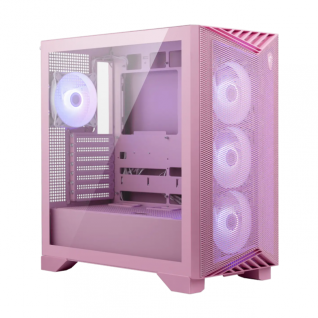 Gabinete MSI MPG GUNGNIR 212R PZ PINK | Media Torre | ATX / Micro-ATX | Back Connect | USB-A / USB-C | Incluye 4 Ventiladores ARGB de 120mm | Cristal Templado | Rosa | GUNGNIR 212R PINK