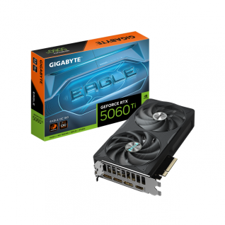 Tarjeta de Video GIGABYTE GeForce RTX 5060 Ti EAGLE OC | 16GB | 128 bit | PCI-E 5.0 | DisplayPort x 3 / HDMI | GV-N506TEAGLE OC-16GD