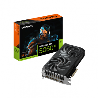 Tarjeta de Video GeForce RTX 5060 Ti WINDFORCE OC | 16GB GDDR7 | PCI-E 5.0 | 128 bit | DisplayPort x 3 / HDMI | GV-N506TWF2OC-16GD