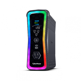No Break CyberPower GX150C2 | 1500 VA / 1000 W | Onda Senoidal Pura | 13 Tomas | Pantalla LCD a Color | Iluminaci&oacute;n RGB | 2 Puertos USB-C | Negro | GX150C2