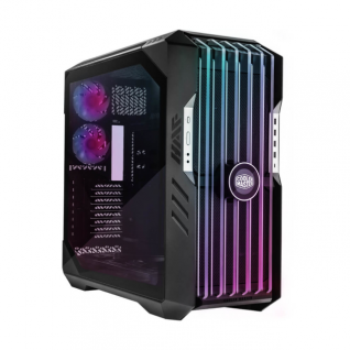 Gabinete Cooler Master HAF 700 EVO | Torre Completa | E-ATX / ATX / Micro-ATX / Mini-ITX | USB-A 3.2 / USB-C 3.2 | Ventiladores ARGB Preinstalados | Pantalla LCD IRIS Personalizable | Cristal Templado | Alto Airflow | Negro | H700E-IGNN-S00