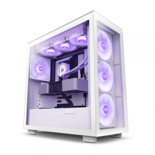 Gabinete NZXT H7 Elite 2023 Blanco | Mid Tower | 3 ventiladores ARGB y 1 ventilador preinstalados | CM-H71EW-02