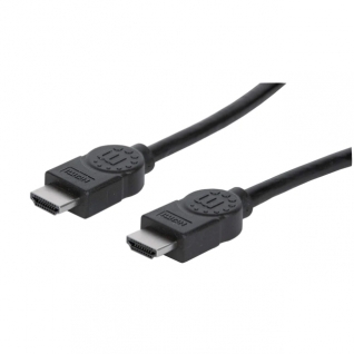 Cable HDMI de Alta Velocidad con Canal Ethernet Manhattan | HDMI Macho – HDMI Macho | 4K | 30Hz | 2 Metros | Negro | 323215